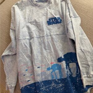 Disney Star Wars Gray and Blue Long Sleeve Jersey